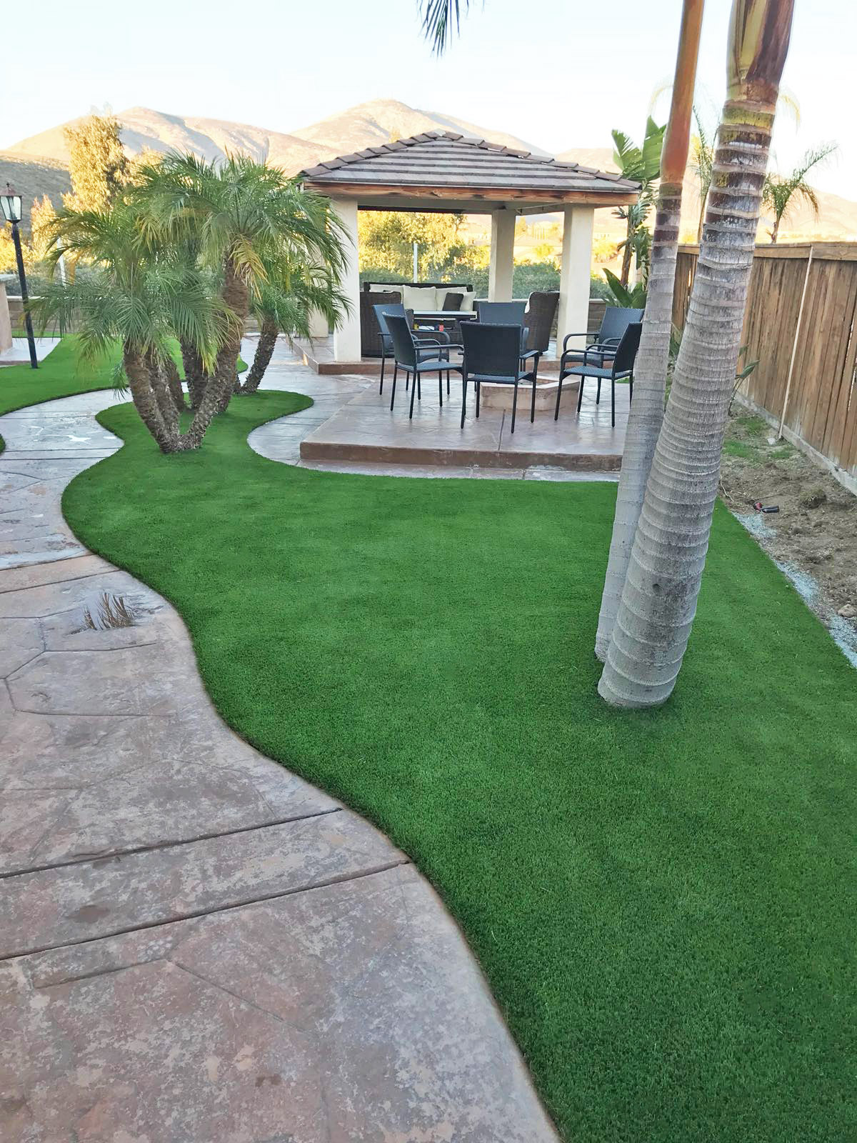 synthetic turf installation