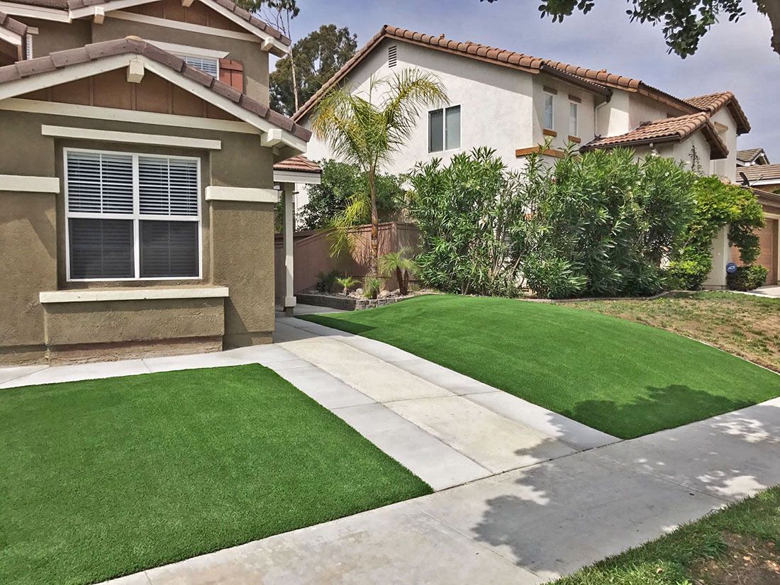 artificial turf frontyard